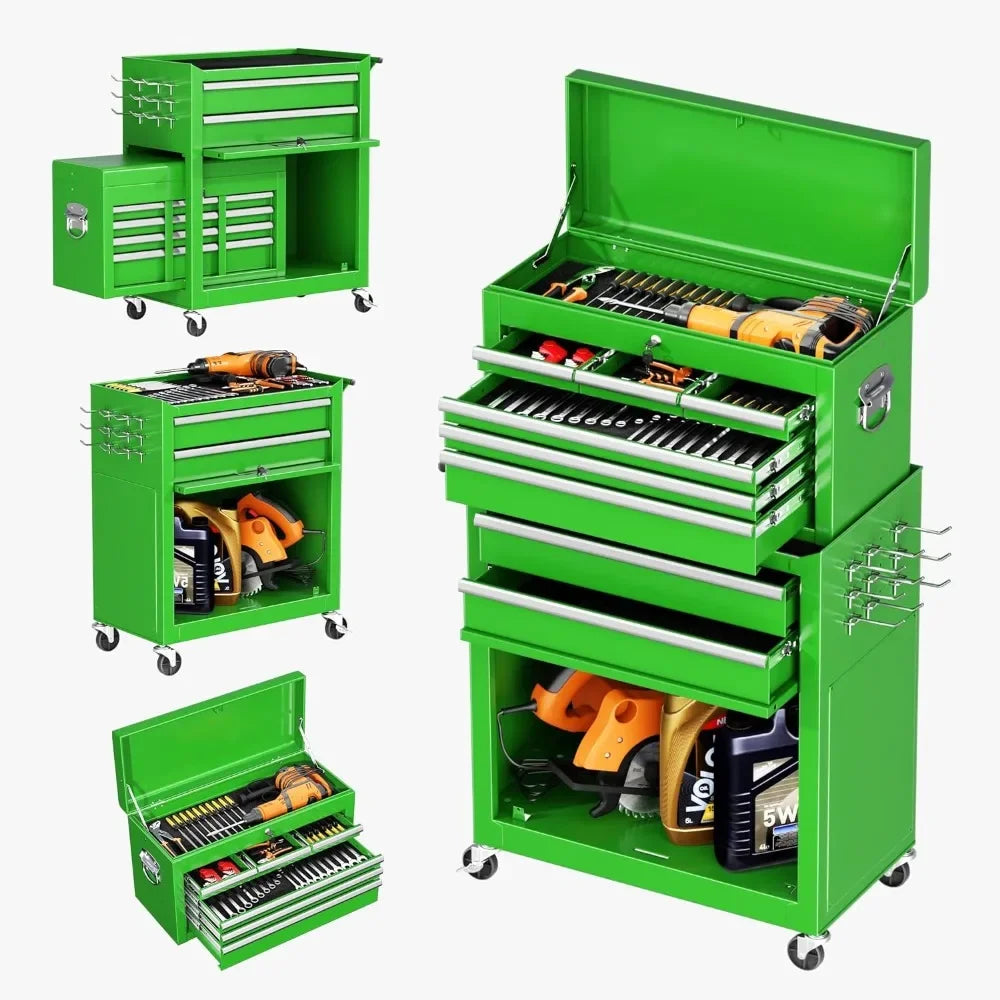 Rolling Tool Chest With Detachable Lockable Chest