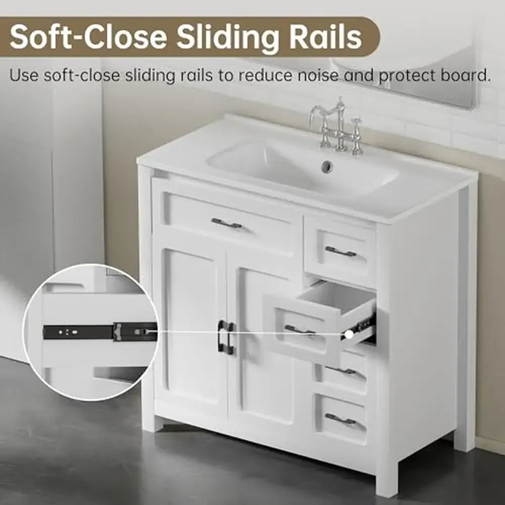 Vanity Cabinet with Ceramic Sink
