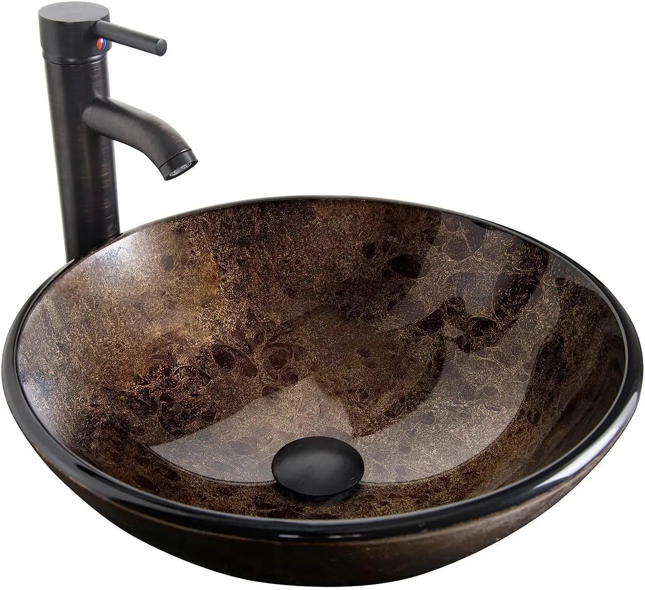 Tempered Glass Round Bowl Sink