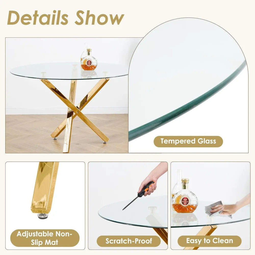 Luxury Round Table and Seating for 4