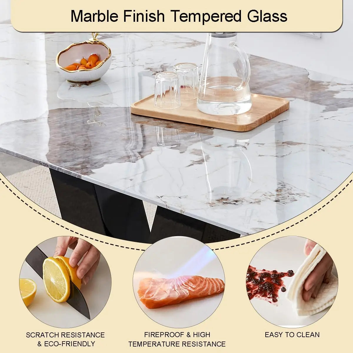 Modern Marble Dining Table Set for 8