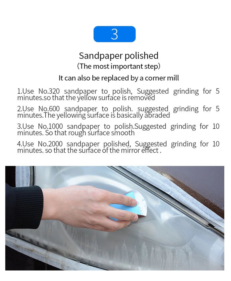 Headlight Chemical Polishing and Restoration Kit