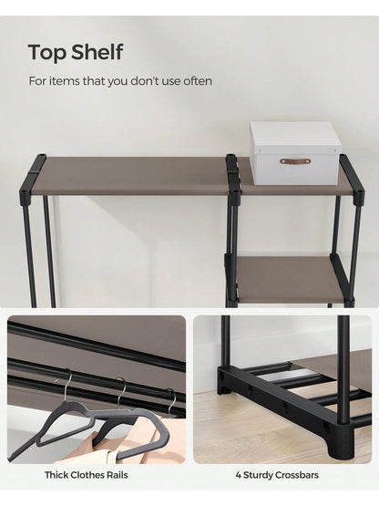 Portable Freestanding Closet Organizer With Shelves