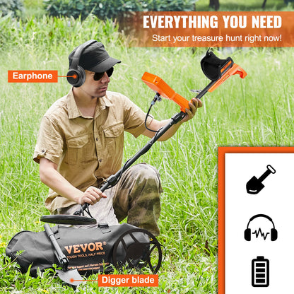 Professional Rechargeable Metal Detector With Waterproof Coil