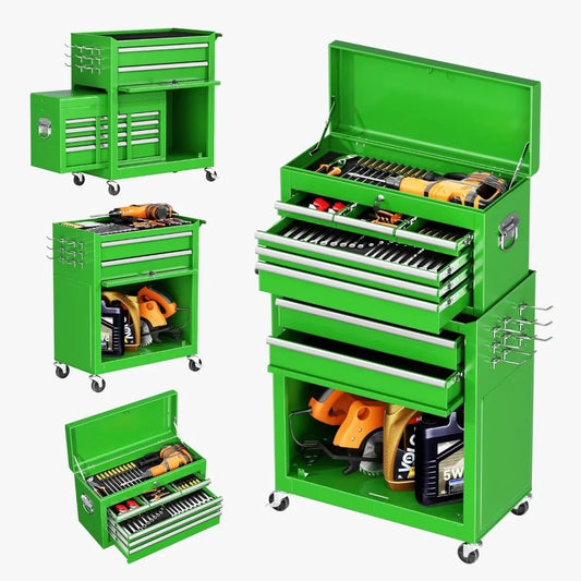 Rolling Tool Chest With Detachable Lockable Chest