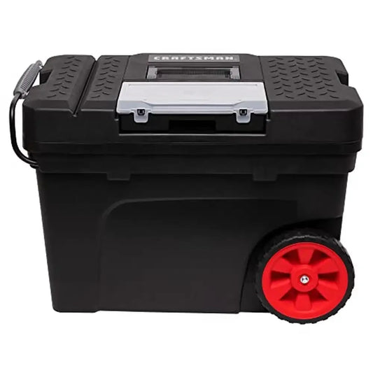 Toolbox on Wheels with Organizers and Trays