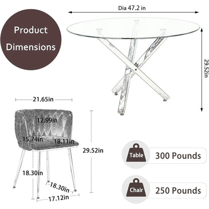 Luxury Round Table and Seating for 4
