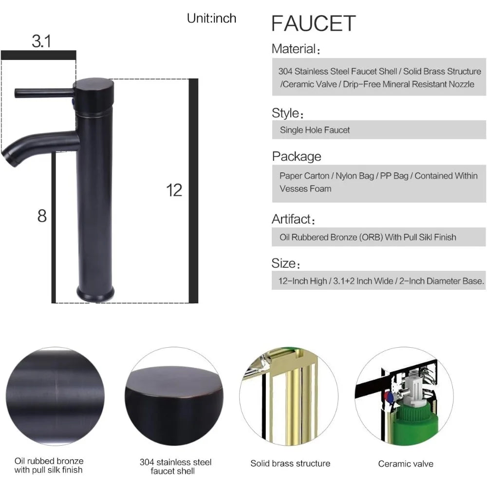 Tempered Glass Round Bowl Sink