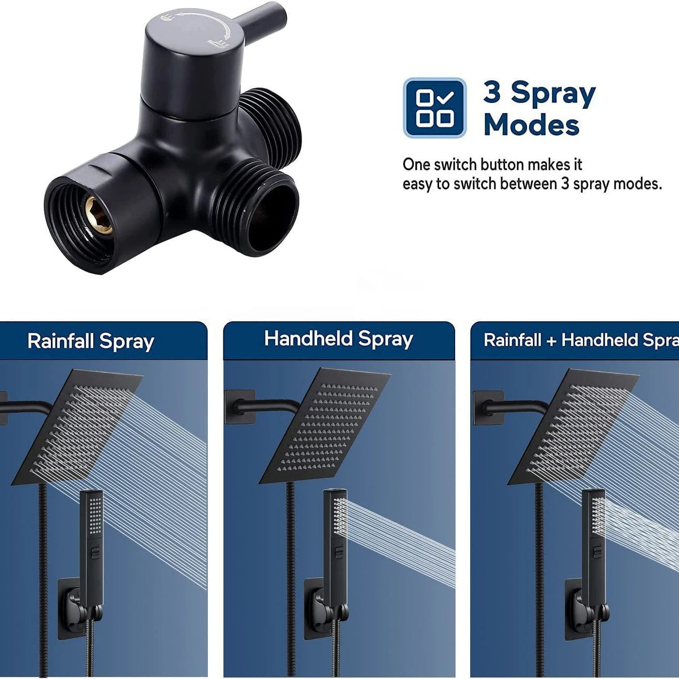stainless steel pressurized shower with extended lever