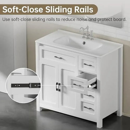 Vanity Cabinet with Ceramic Sink
