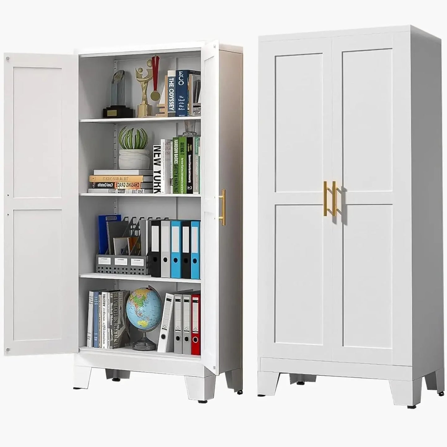 High steel wardrobe and storage cabinet