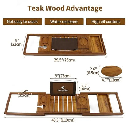 Bathtub Caddy Tray and Organizer for Tub