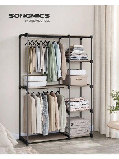 Portable Freestanding Closet Organizer With Shelves