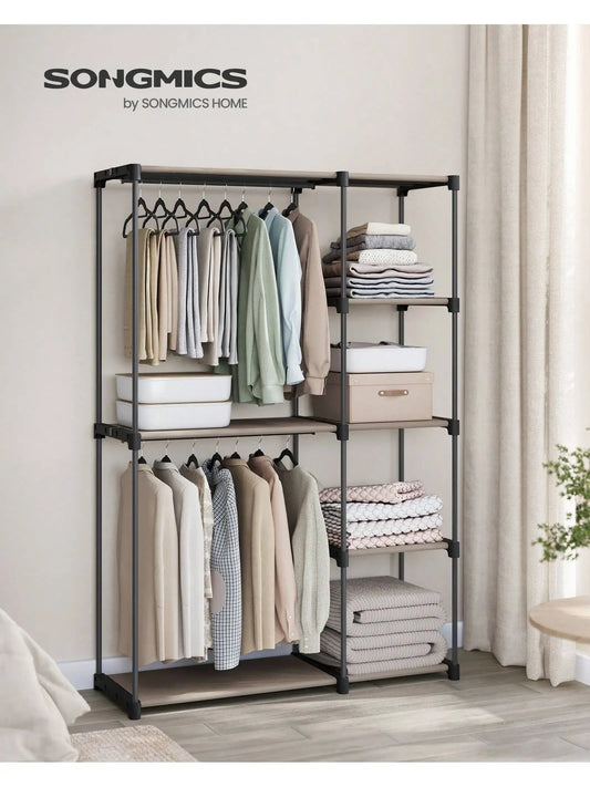 Portable Freestanding Closet Organizer With Shelves