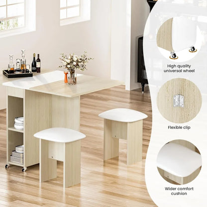 Folding Dining Table Set for 4