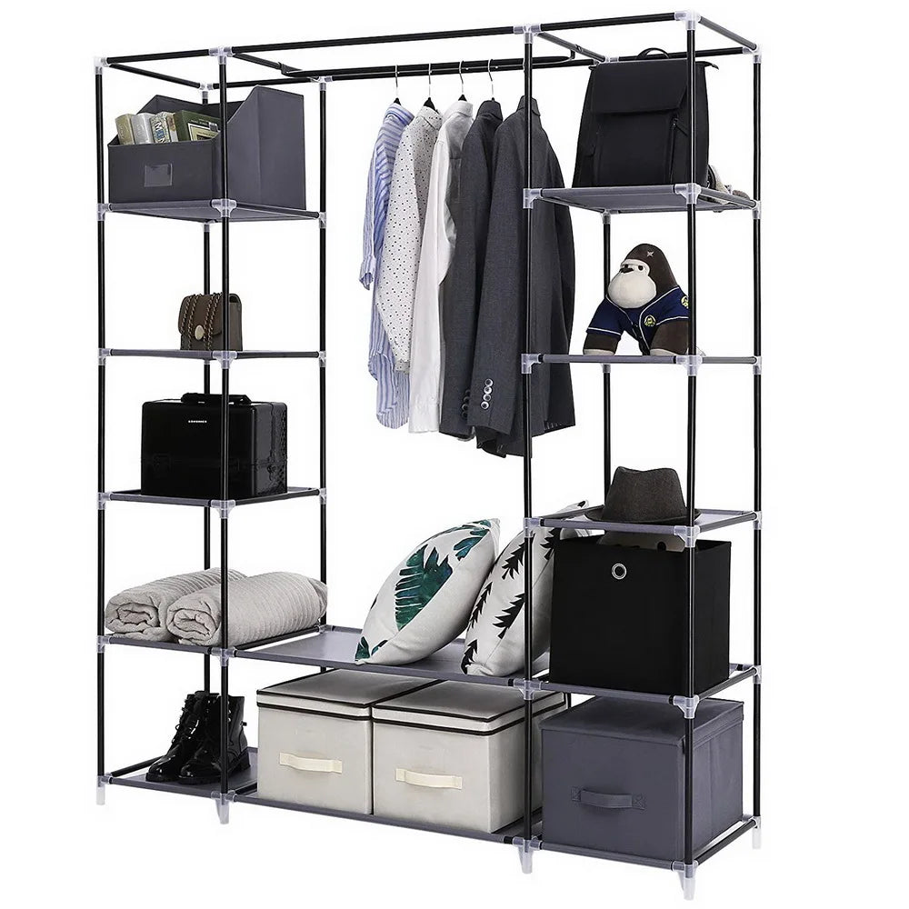 Closet Organizer with Shelves and Storage Bins