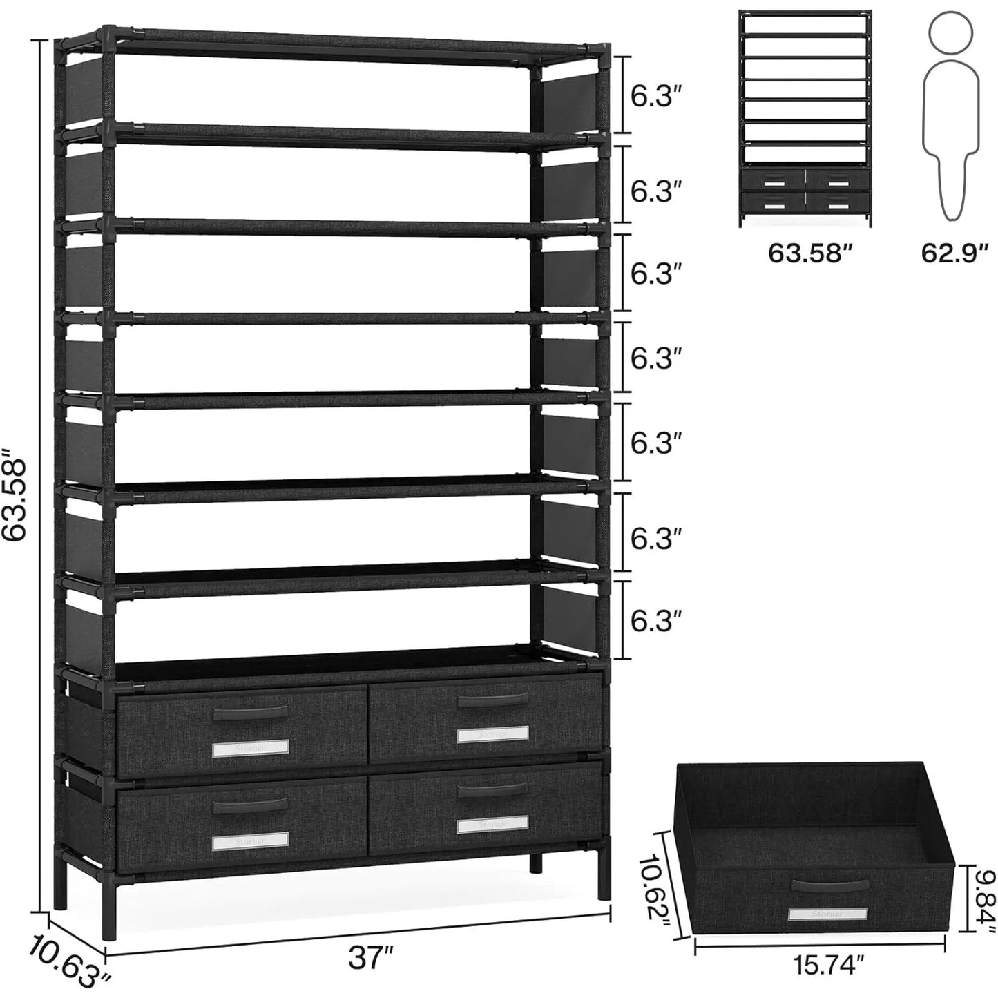10 tier Vertical Shoe Rack and Storage