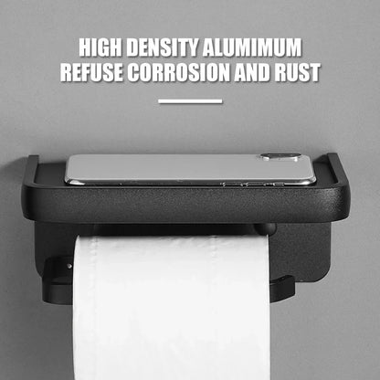 Toilet Paper Holder With Tray And Wall Mounted