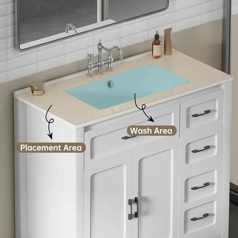 Vanity Cabinet with Ceramic Sink