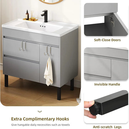 Freestanding Bathroom Vanity Sink Combo