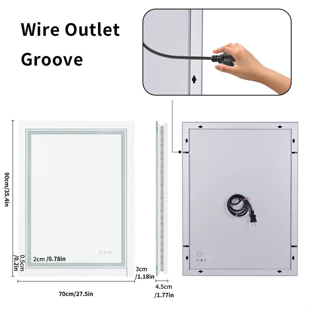 Anti-Fog Backlit LED Bathroom Mirror