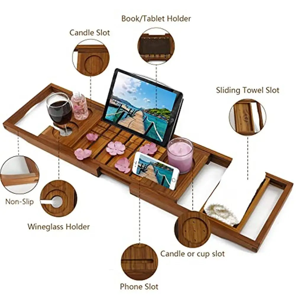 Bathtub Caddy Tray and Organizer for Tub