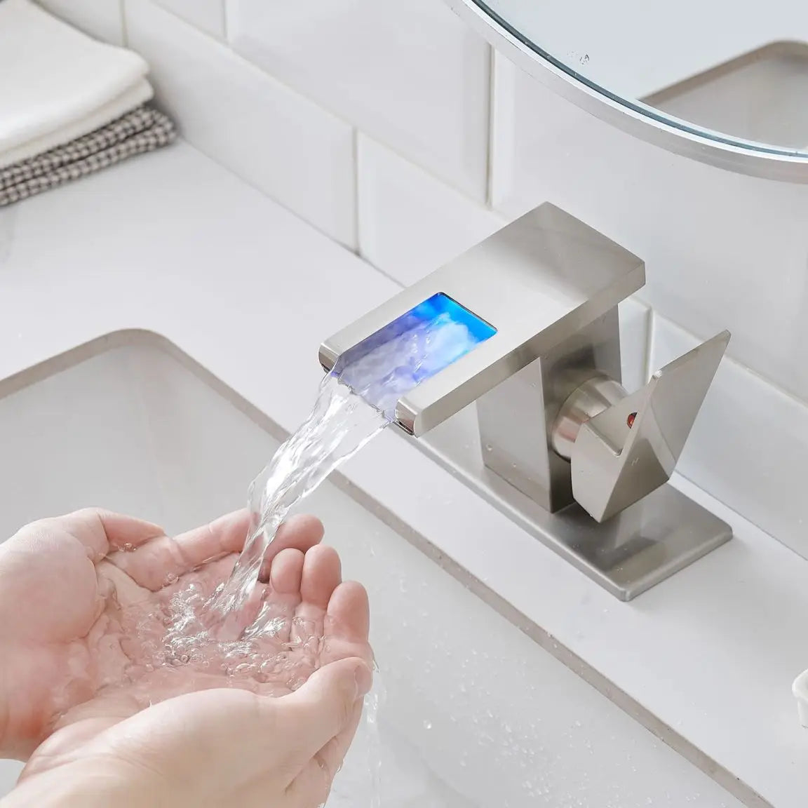 Single Handle LED Waterfall faucet