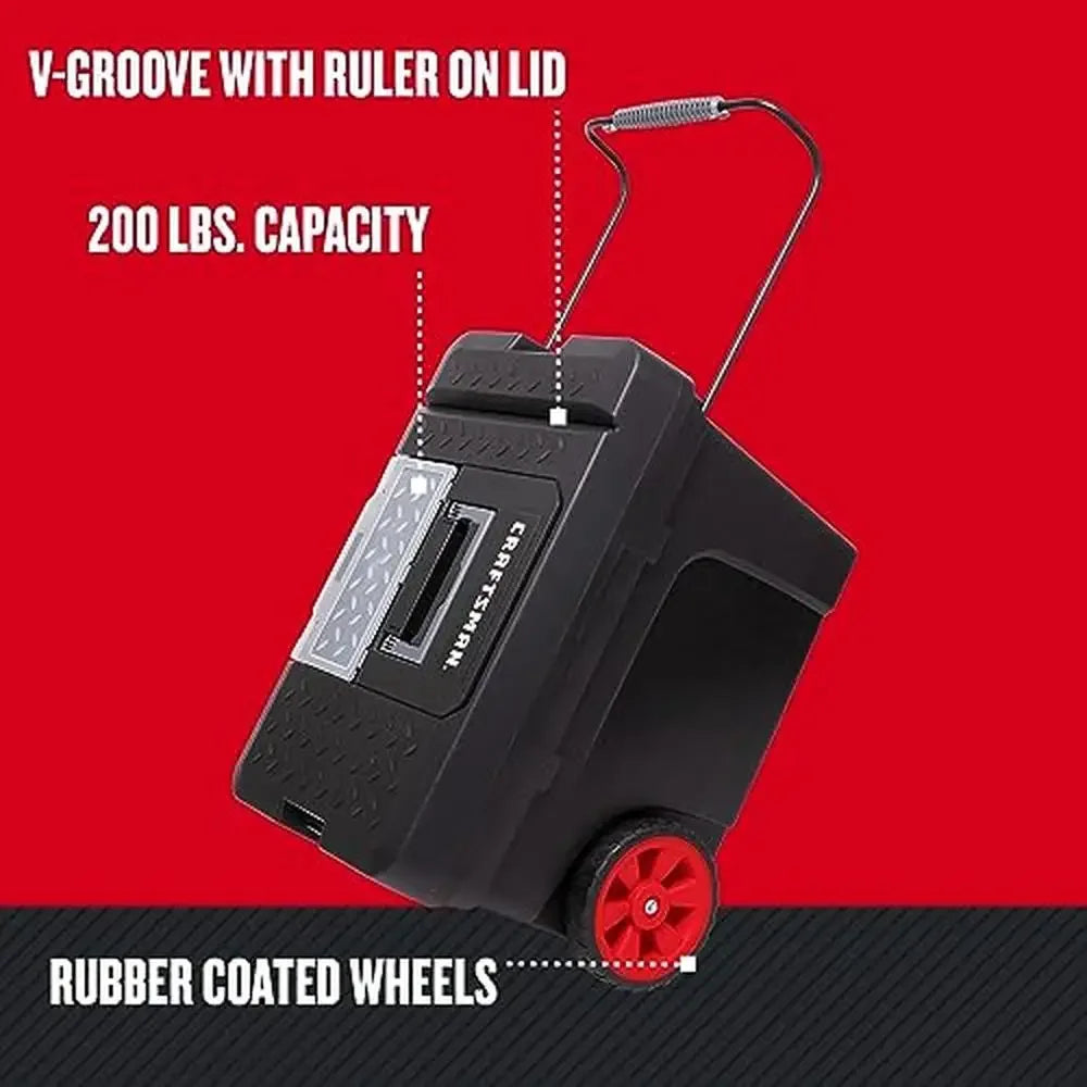 Toolbox on Wheels with Organizers and Trays