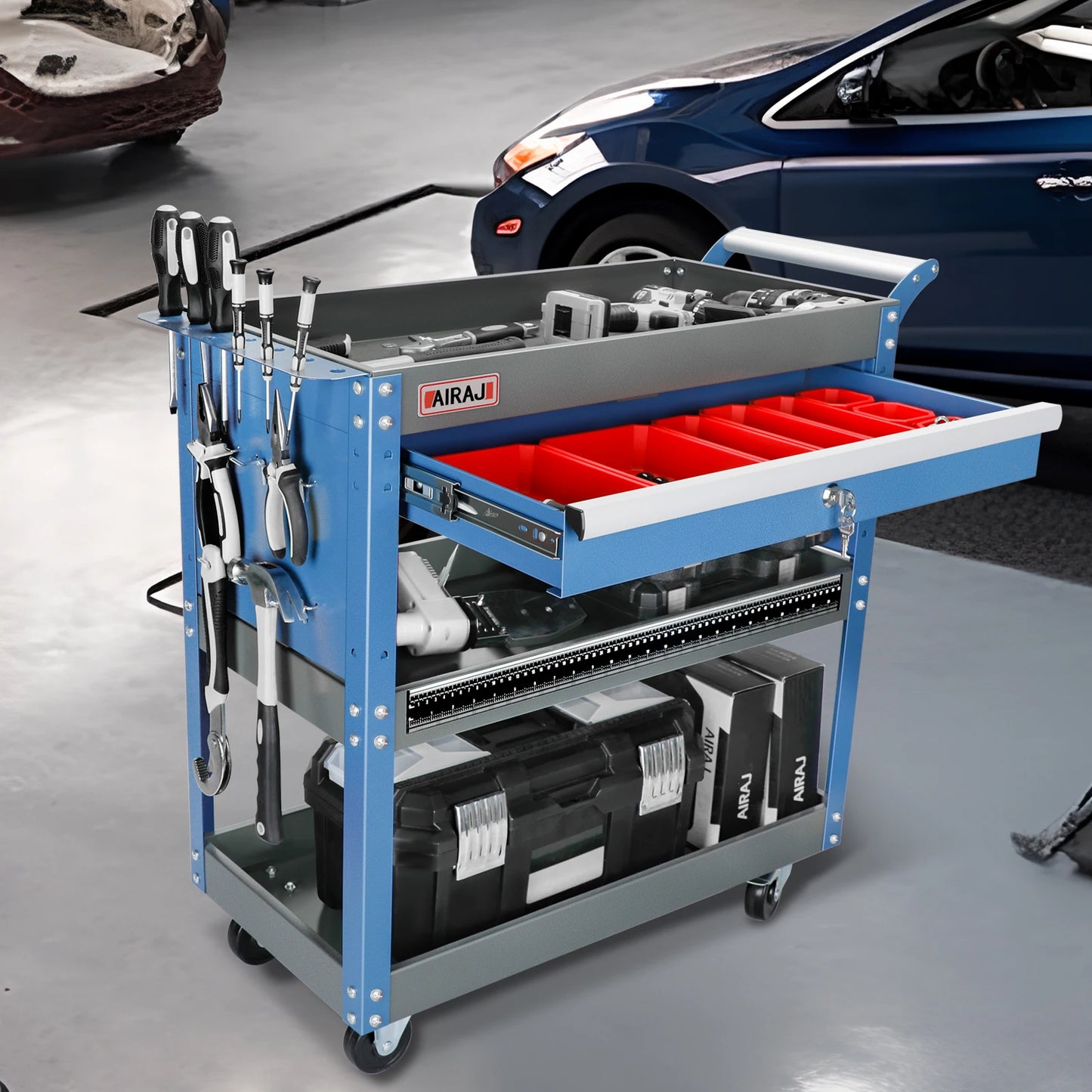 3 Tier Rolling Tool Cart