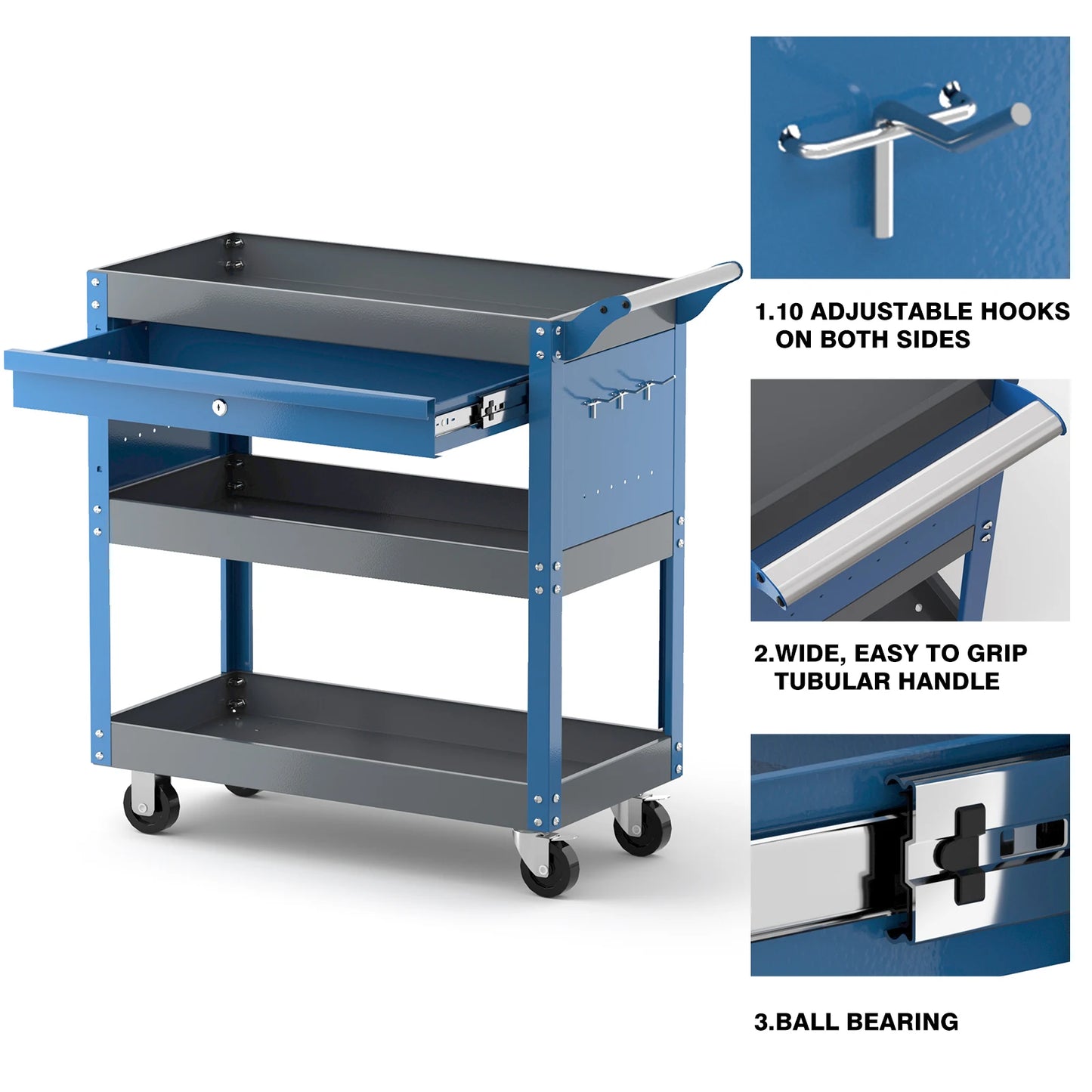 3 Tier Rolling Tool Cart