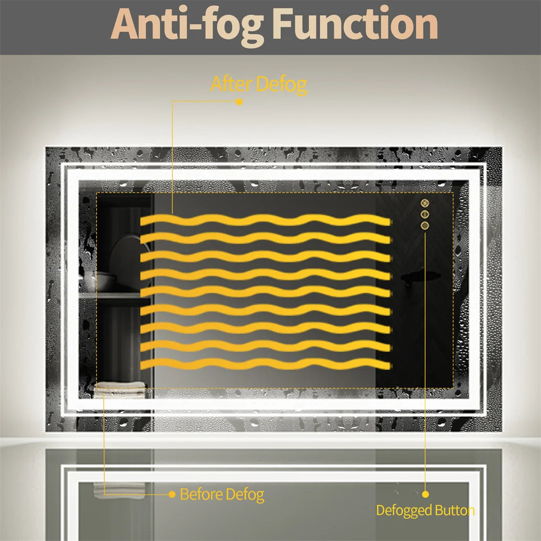 Anti-Fog Backlit LED Bathroom Mirror