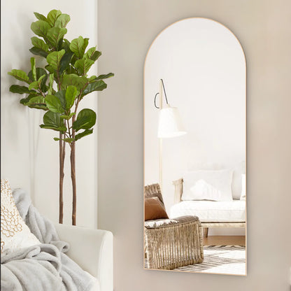 Arched Floor Standing Full Length Mirror