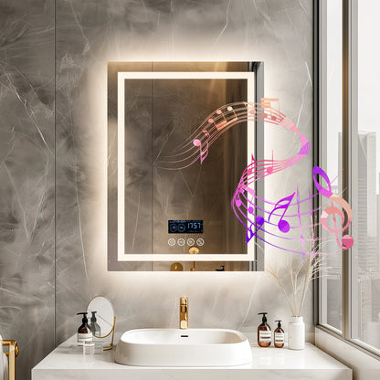 Lighted Bathroom Mirror with Bluetooth Connect