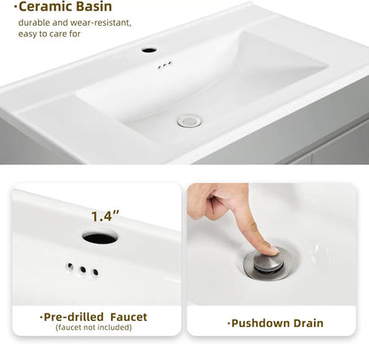 Freestanding Bathroom Vanity Sink Combo