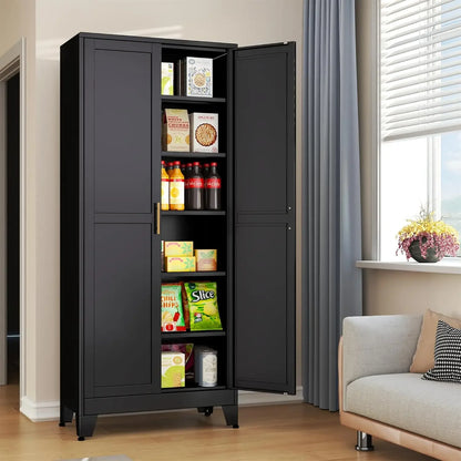 High steel wardrobe and storage cabinet