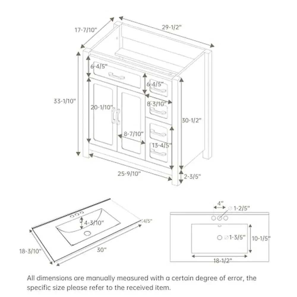 Vanity Cabinet with Ceramic Sink