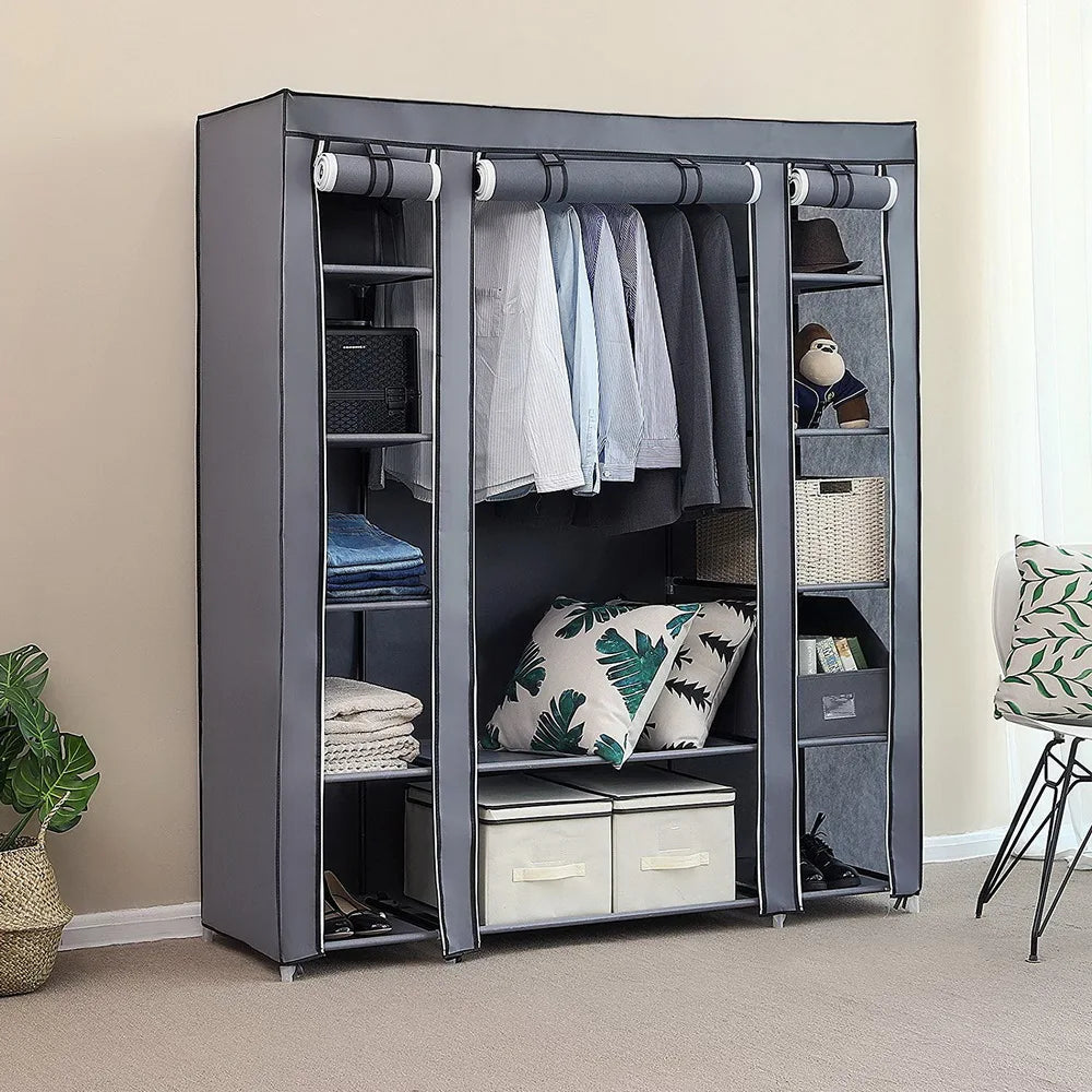 Closet Organizer with Shelves and Storage Bins