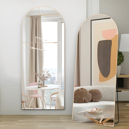 Arched Floor Standing Full Length Mirror