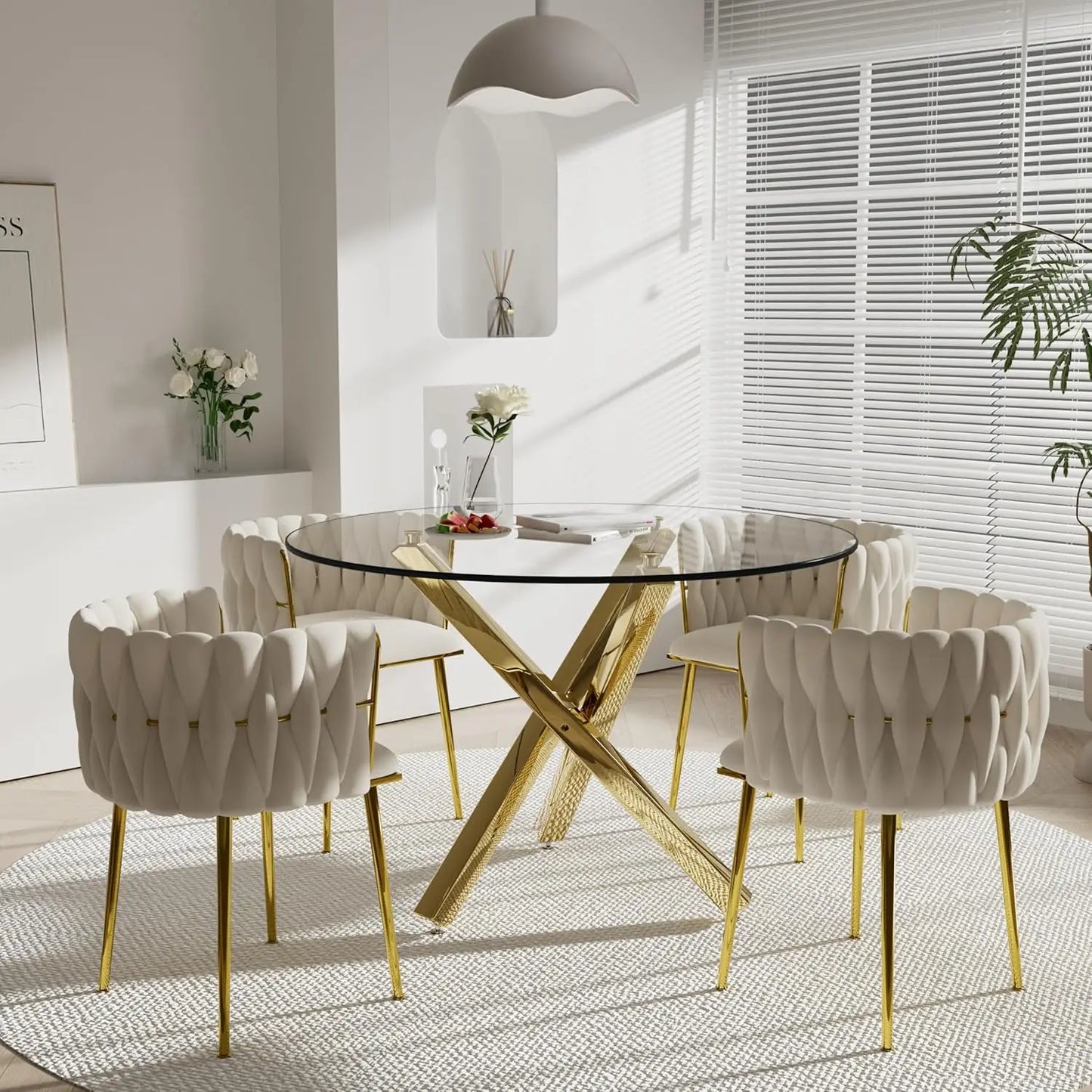 Luxury Round Table and Seating for 4