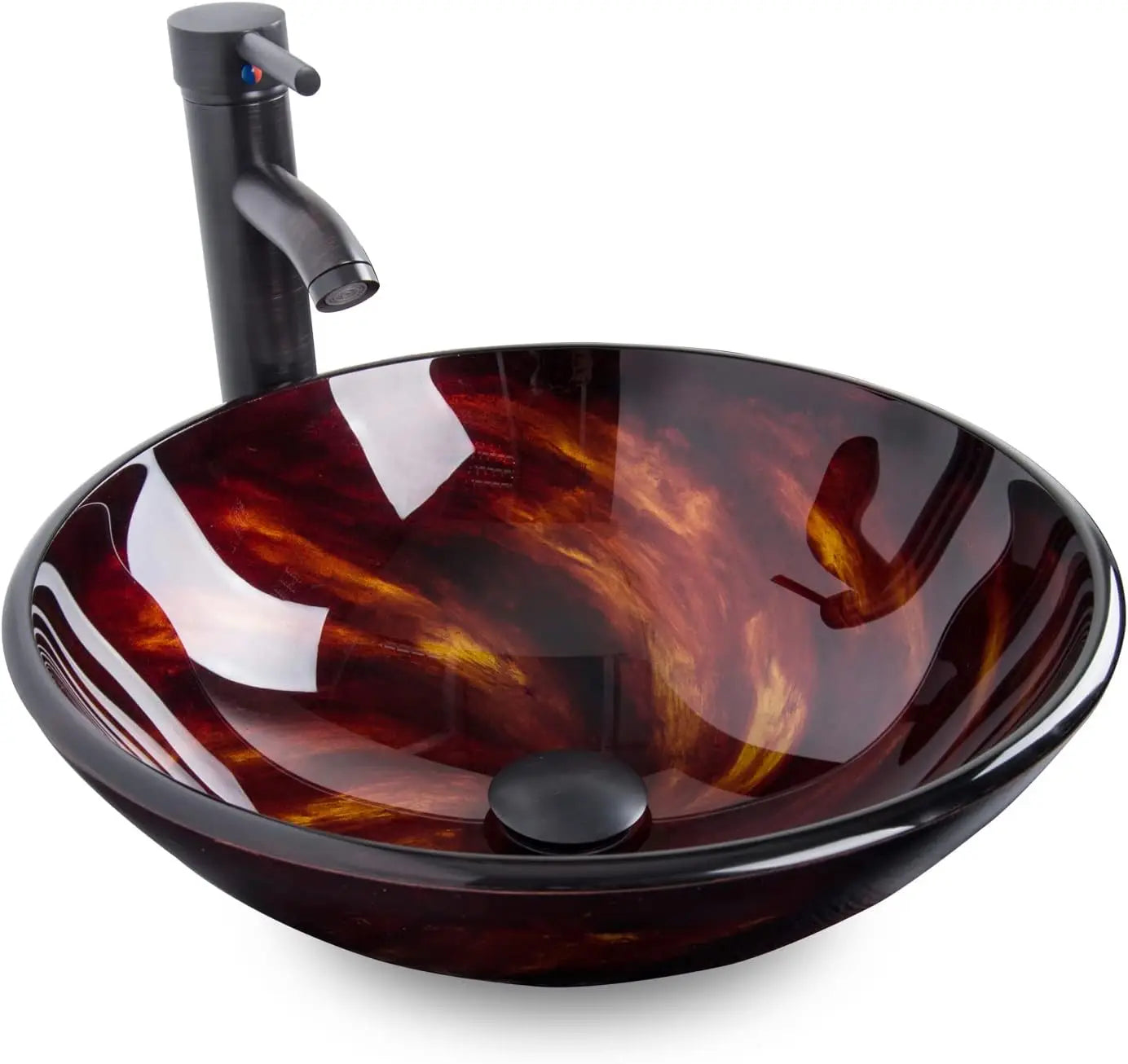 Tempered Glass Round Bowl Sink