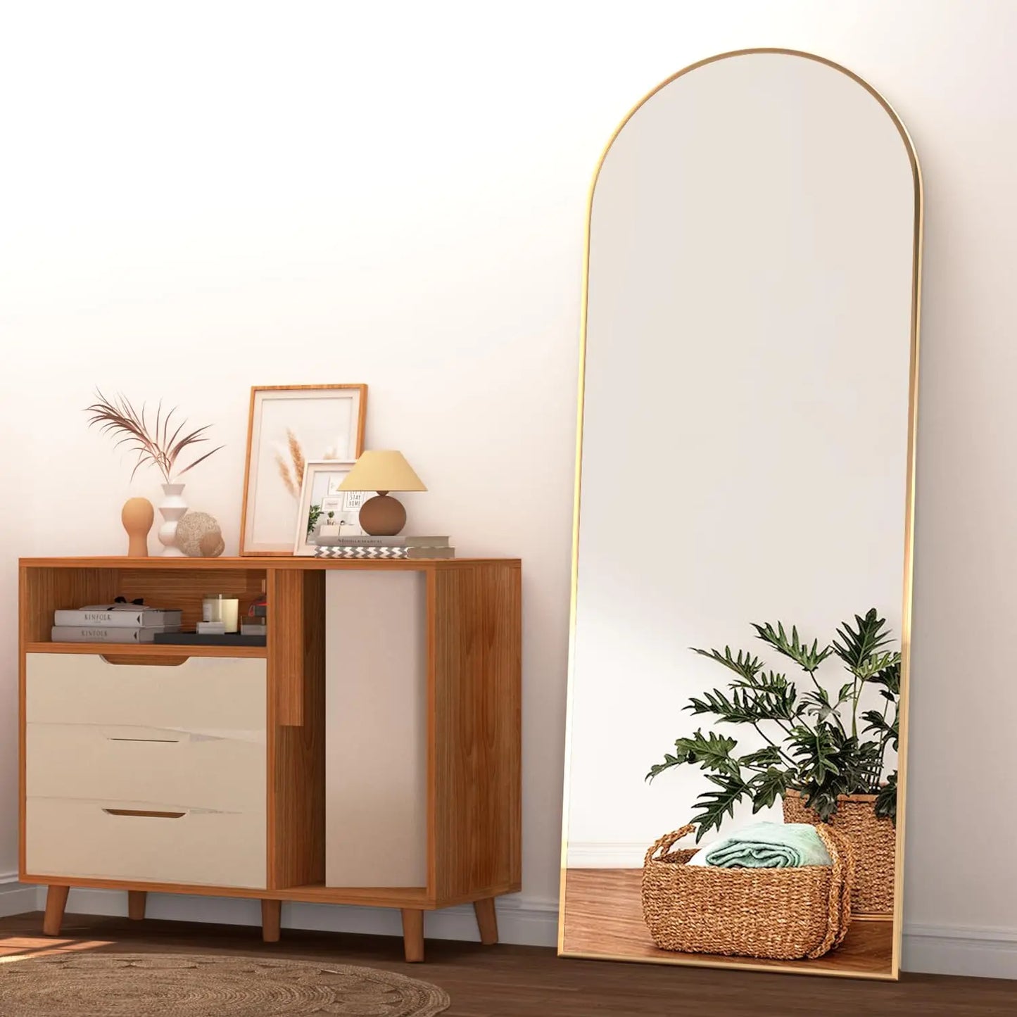 Vertical Arched Floor Standing Mirror