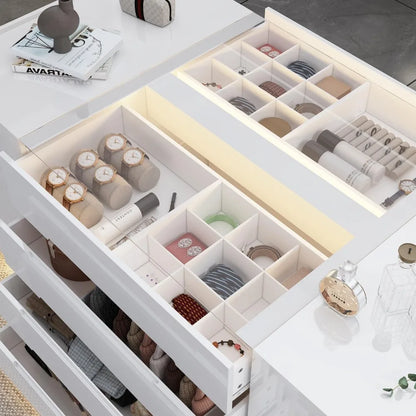Bedroom Island Storage with LED Light