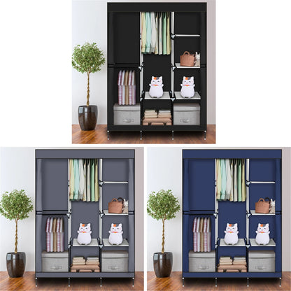 Portable Closet Wardrobe With Clothes Rack