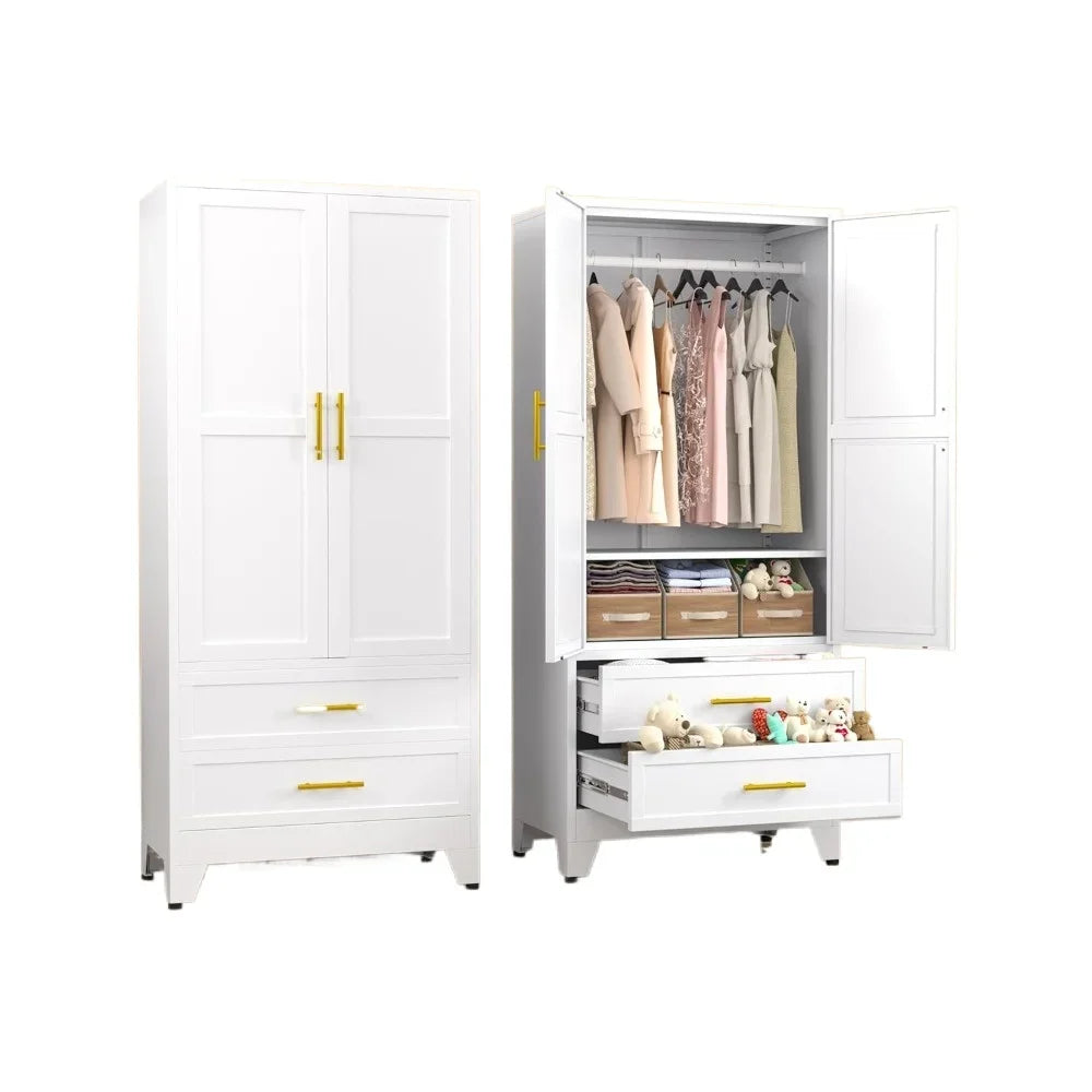 High steel wardrobe and storage cabinet