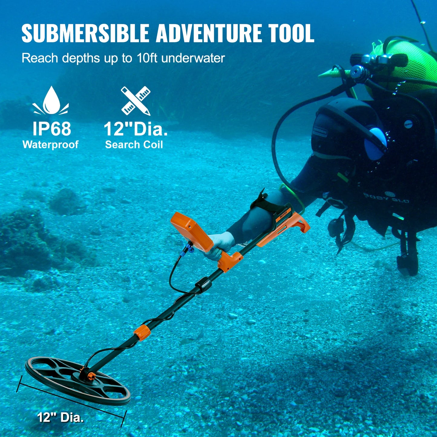 Professional Rechargeable Metal Detector With Waterproof Coil