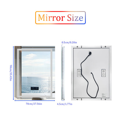 Lighted Bathroom Mirror with Bluetooth Connect