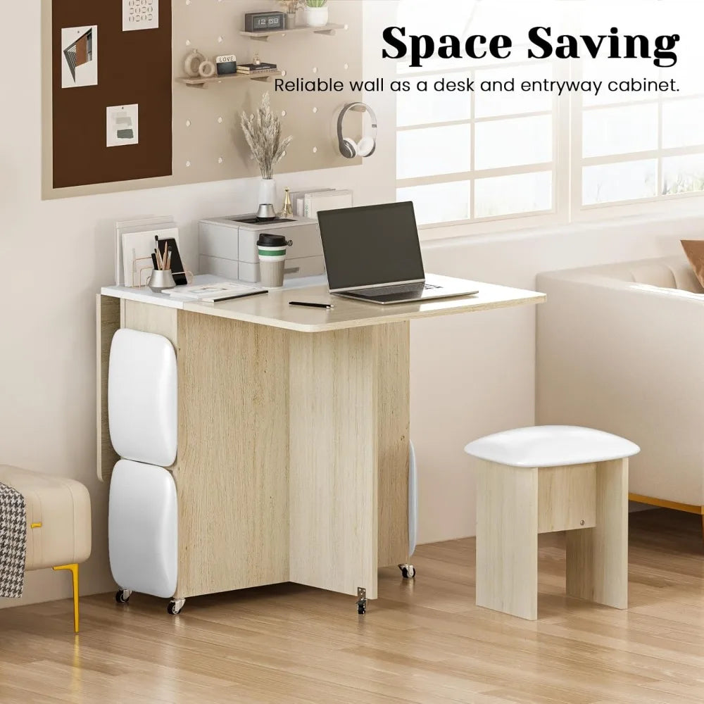 Folding Dining Table Set for 4
