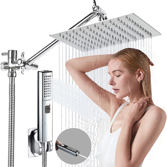 stainless steel pressurized shower with extended lever