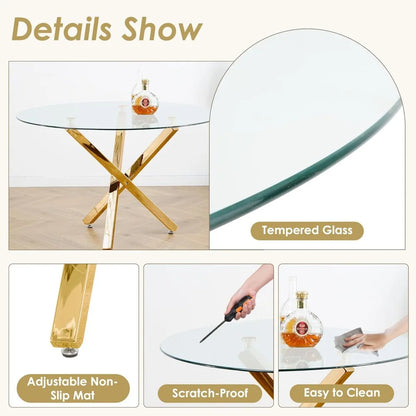 Luxury Round Table and Seating for 4