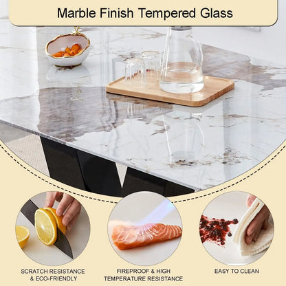 Modern Marble Dining Table Set for 8